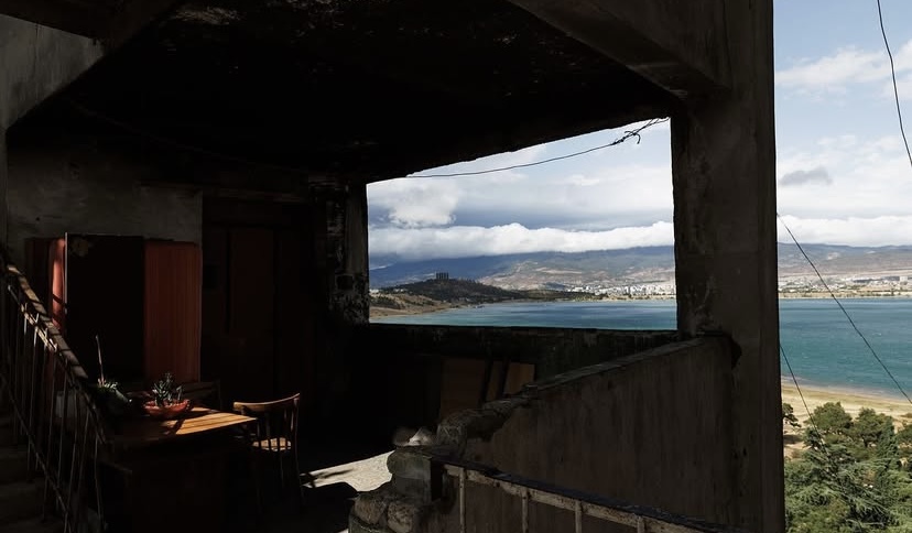 View from the terrace of sanatorium Kartli in Tbilisi, Georgia