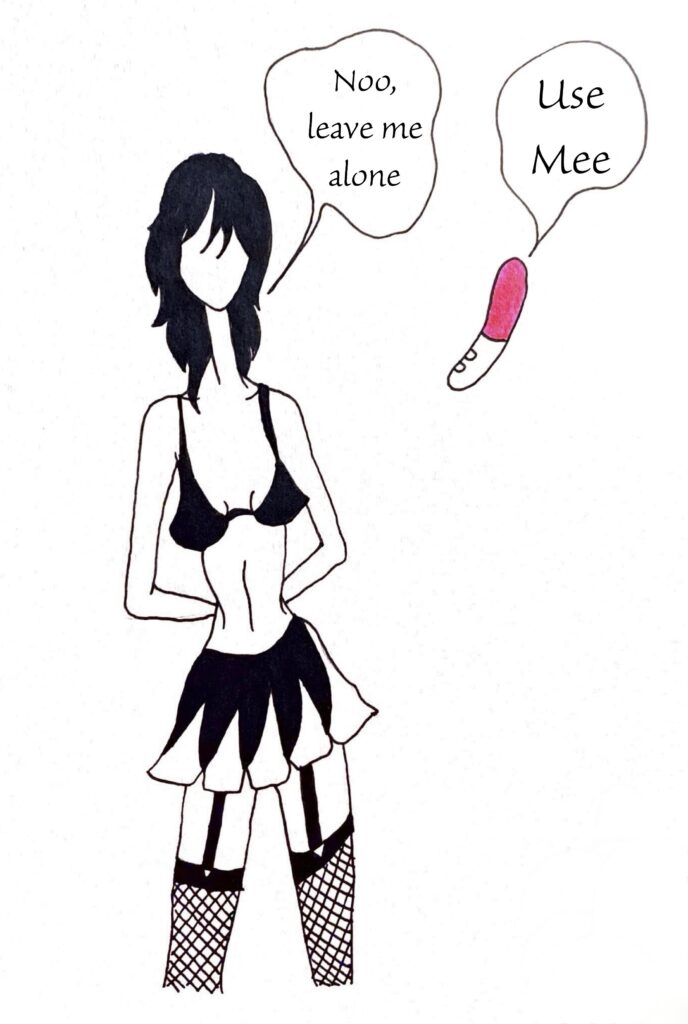 girl and a vibrator